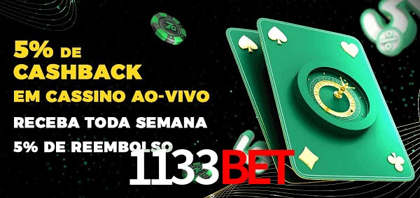 Promoções do cassino ao Vivo 1133bet